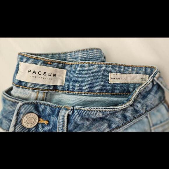 PacSun Mom Jeans Two Toned Color Block Jeans - Size 25 - Picture 2 of 7